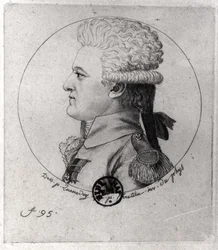 Portræt af Pierre Charles de Villeneuve (1763-1806), graveret af Gilles Louis Chretien (1754-1811) swed